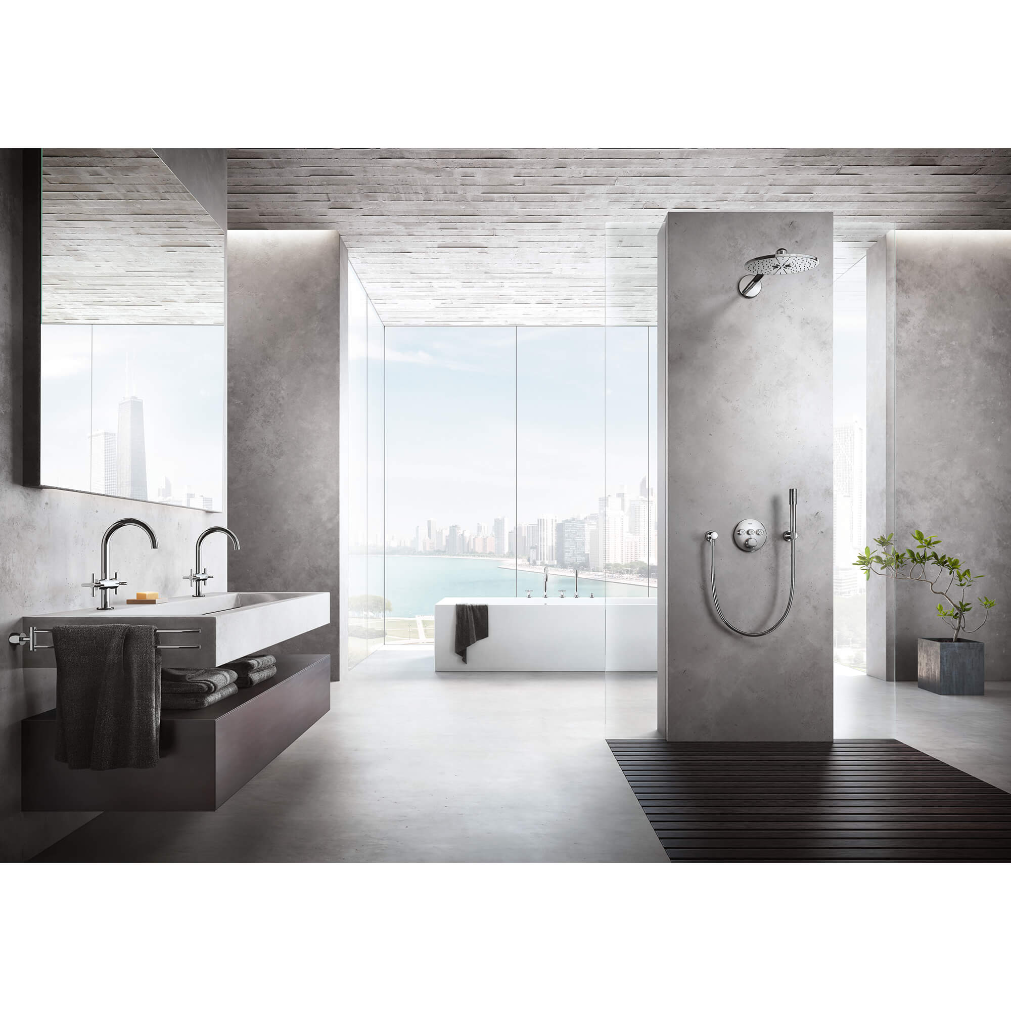 【シャワー】 Grohe Wall Union With Hand Shower Holder 28484000